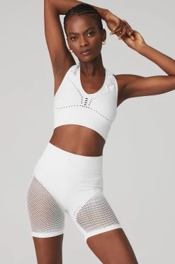 Seamless Open Air Bra - White