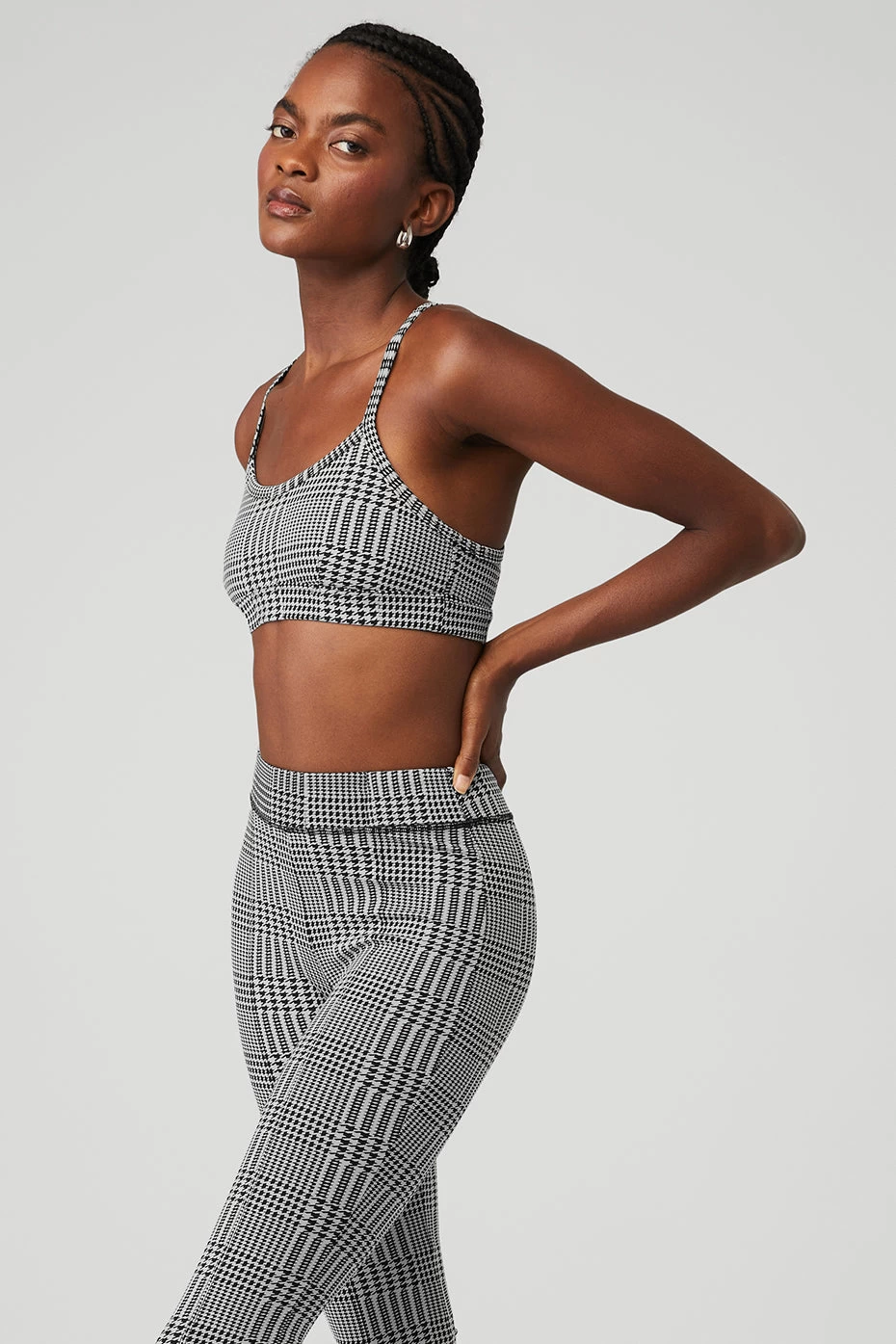 Jacquard Glenplaid Gratitude Bra - Titanium/Black - Image 3